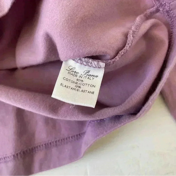 Loro Piana Purple Crewneck Long Sleeve Cotton Blend Size 48 - Picture 6 of 9